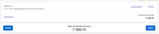 Fizetés véglegesítése
